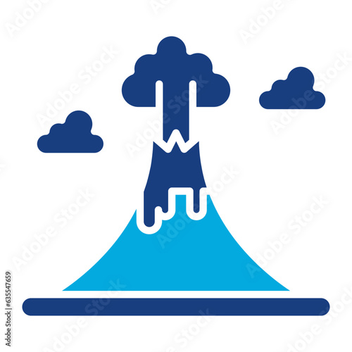 Volcano Landscape Icon