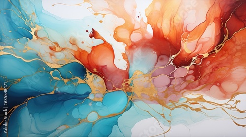 Colorful abstract paint  in the style of fluid formation background created using generative ai.