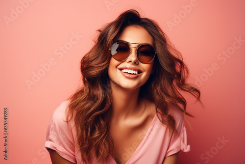 Wallpaper Mural Generative AI portrait of attractive young woman fashion model demonstrating perfect hair salon care Torontodigital.ca