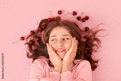 Beautiful young woman with ...