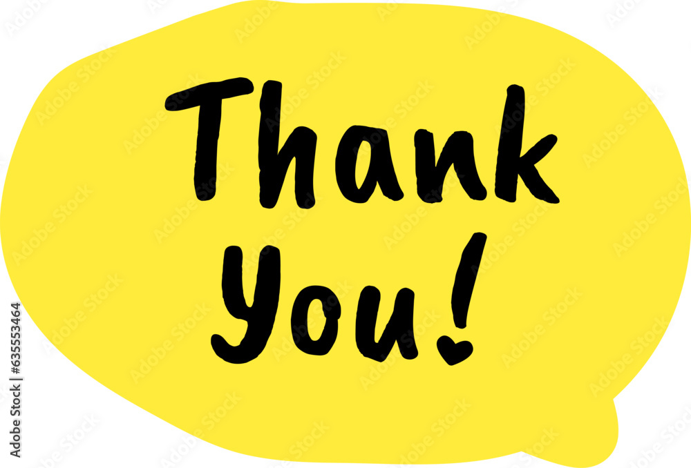 Thank you speech bubble banner