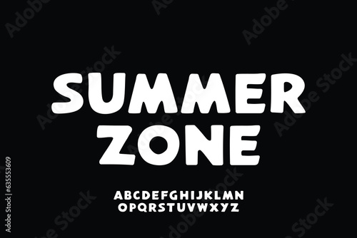 Creative playful sans serif retro style alphabet display font vector. Bold friendly typography illustration