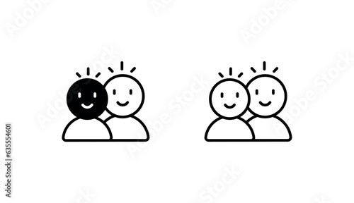 Relationship icon design with white background stock illustration