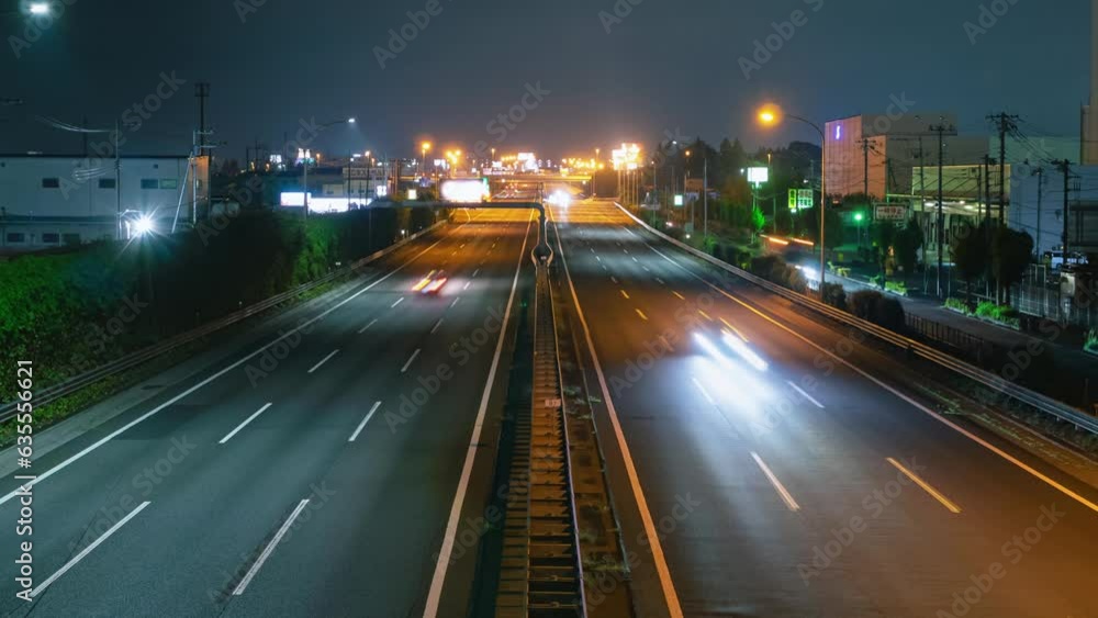 交通イメージ　タイムラプス　4K