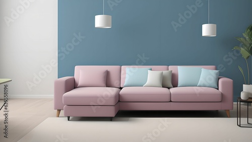 Comfortable home design:38 living room interior with sofa and couch. generative ai