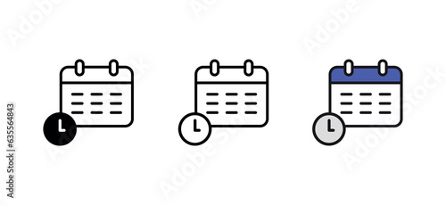 Shedule icon design with white background stock illustration