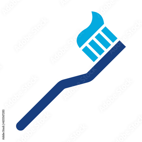 Tooth Paste on Brush Icon