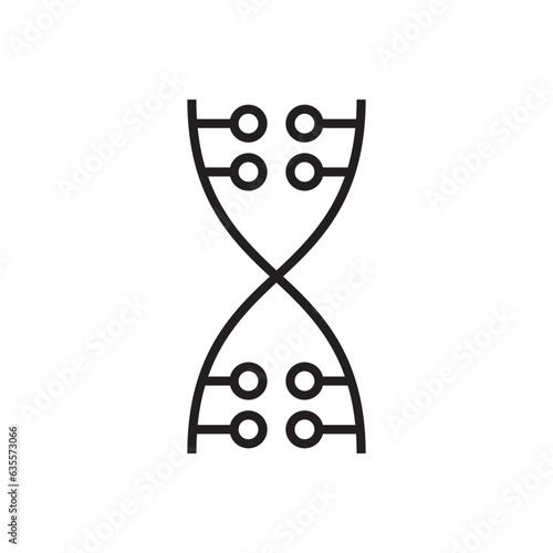Dna icon - genetics and genome icon vector symbol