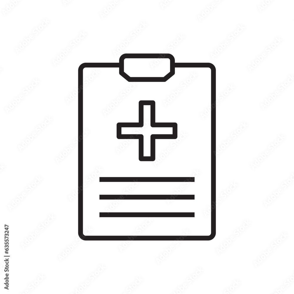 Medical report clipboard icon symbol vector Medical report clipboard icon symbol vector