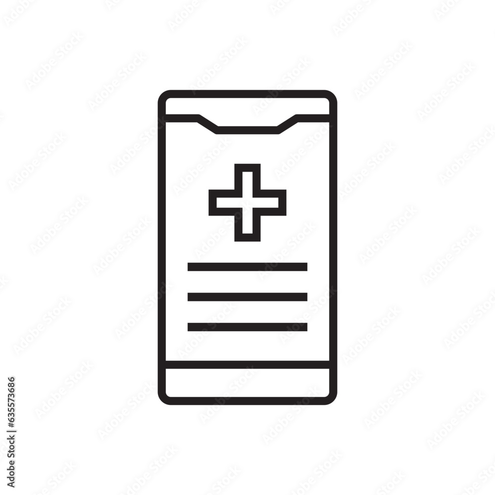 medical mobile app icon - online healthcare icon medical mobile app icon - online healthcare icon