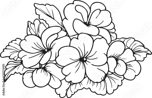 primrose coloring pages flower children  primrose line drawings