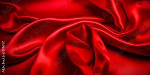 Textile background with red satin texture Ideal for backgrounds.wallpapers.and design projects High quality silk fabric image