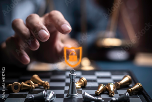 Businessman playing chess think problem solving. business competition planning teamwork,International chess, ideas and competition and strategy, business success concept,strategic protect concept.