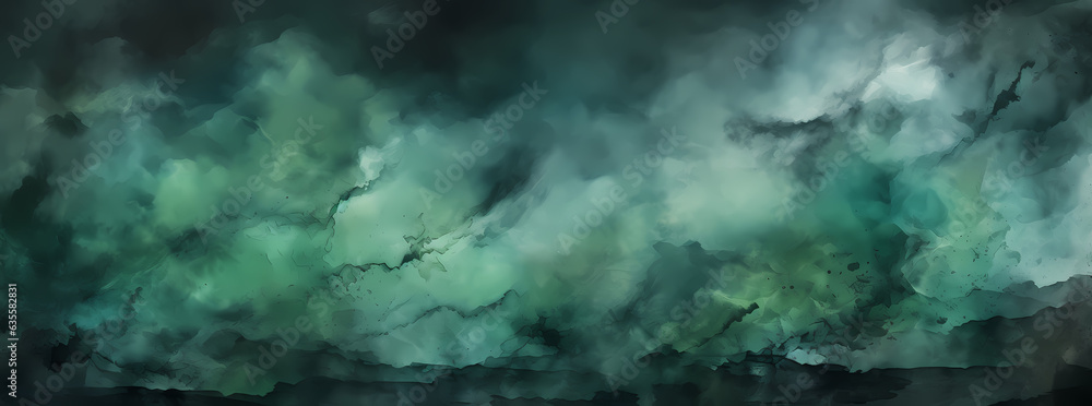Dynamic Shaped Canvas: Chiaroscuro Green Background