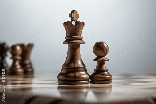 A chess piece on a plain white background. Generative AI