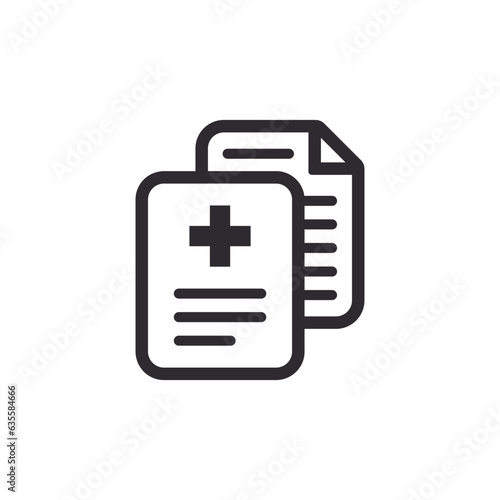 Medical card. Medical insurance. Medical record. Medical diagnosis. Add file. Profile icon. Document icon.  Personal document. Identification card. Doctor id. Id card. Medicine chest. Sick leave. Care