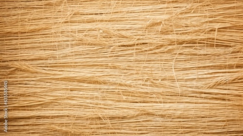 Close up dry straw texture wall background.