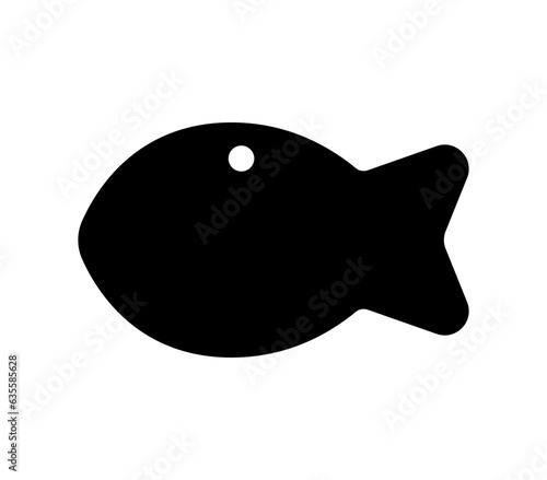 Vector fish tag. Pet, dog, cat collar name tag. Fish Christmas tree decoration.