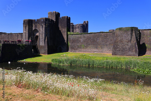 Caerphilly Castle (Welsh: Castell Caerffili) is a medieval fortification in Caerphilly in South Wales. photo