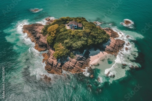 Captivating island - Ilha do Amor, situated in Alter do Chão. Generative AI