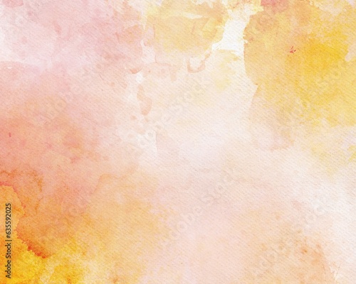 Orange yellow watercolor abstract background