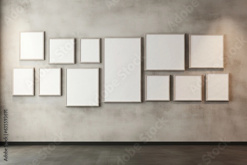 Fototapeta Naklejka Na Ścianę i Meble -   wall / modern living room with mockup frame