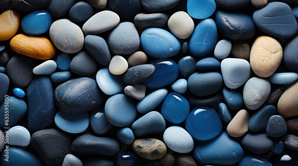 Azure Pebble Mosaic. Generative AI