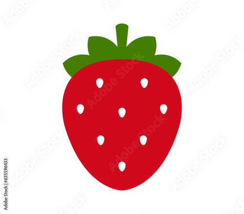 Strawberry icon. Vector cute strawberry illustration.