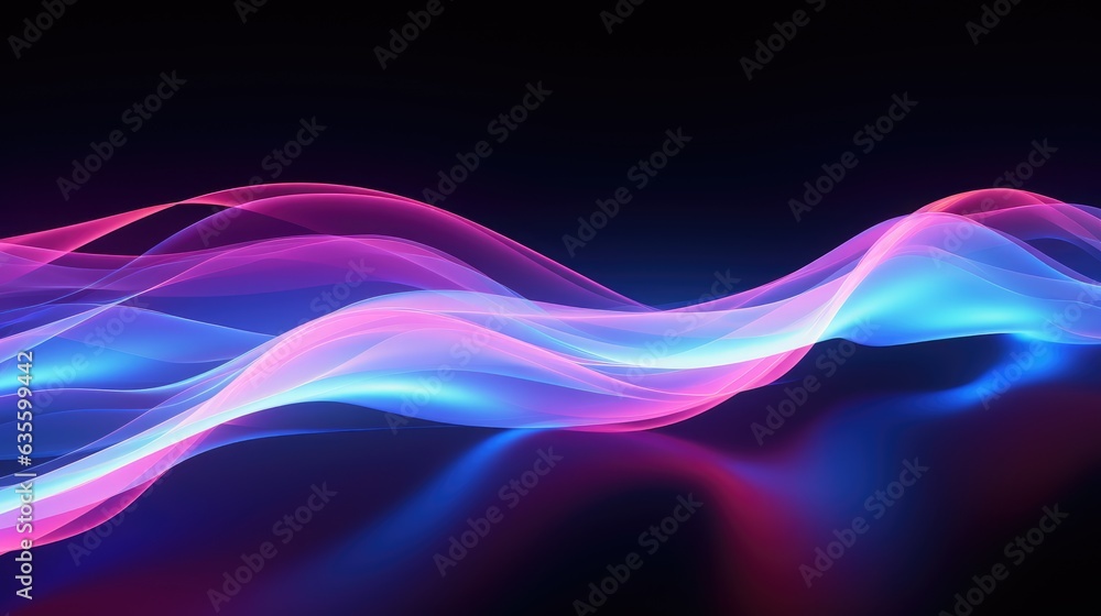 Naklejka premium Stream of Glowing Lines Background