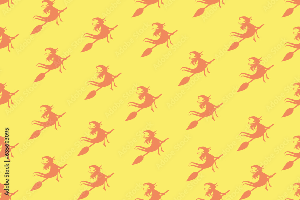Halloween seamless pattern on October. witches ride broom pattern isolate on background. Trick or treat Festival. Happy Halloween Pattern on fabric silk. Printer with Star onbackground. Halloween seamless pattern on October. witches ride broom pattern isolate on background. Trick or treat Festival. Happy Halloween Pattern on fabric silk. Printer with Star onbackground.