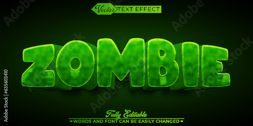 Green Cartoon Zombie Editable Text Effect Template