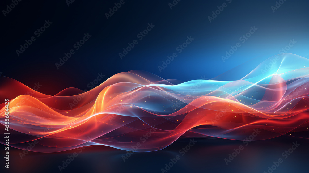 Obraz premium Abstract wave pattern with a bright blue background