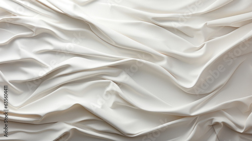 A white wallpaper made from crinkled sheets, white texture background