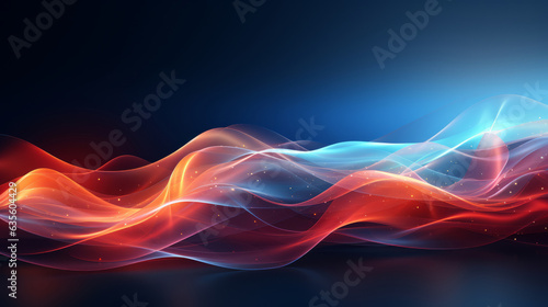 Abstract wave pattern with a bright blue background