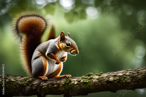 squirrel on a tree © AI artistic beauty