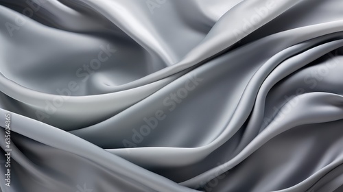 Waves of gray satin fabric
