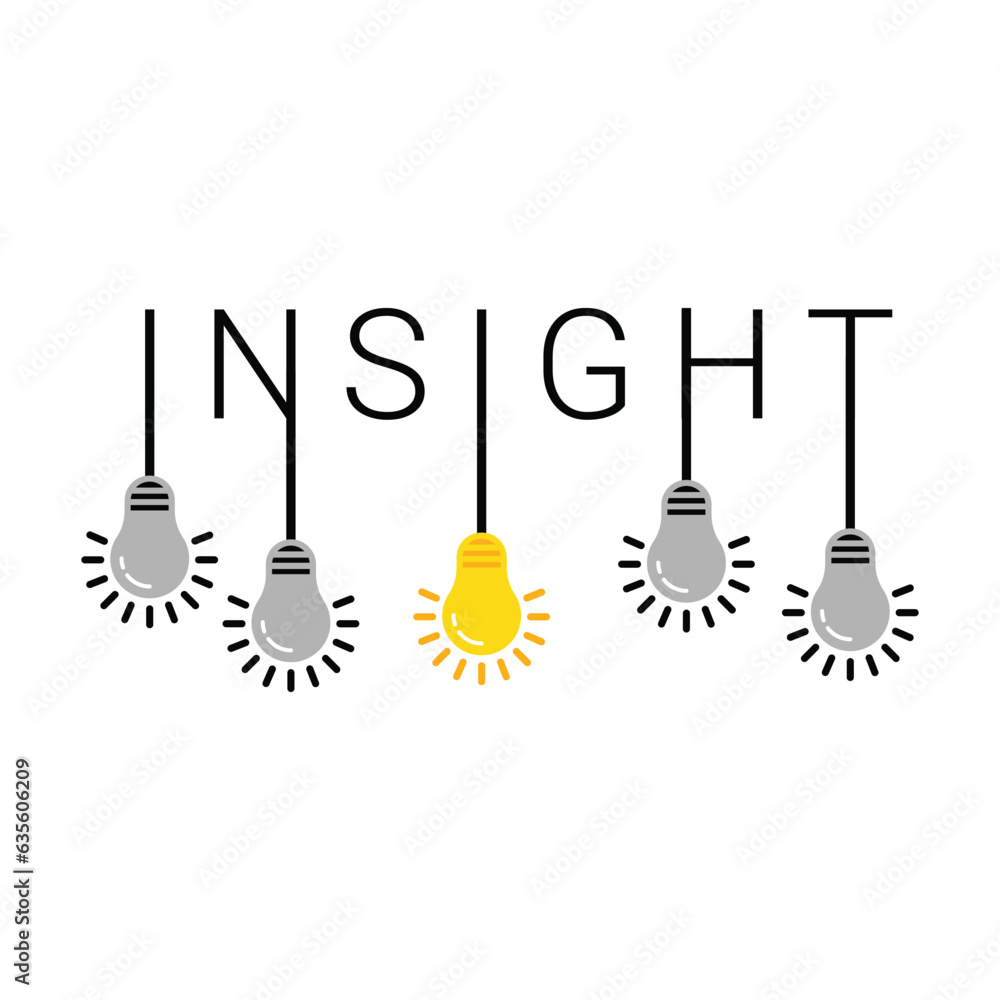 hanging set of bulb like insight. concept of think outside the box or fun fact or discovery and shiny lamp on wire. flat cartoon graphic art minimal abstract design isolated on white background hanging set of bulb like insight. concept of think outside the box or fun fact or discovery and shiny lamp on wire. flat cartoon graphic art minimal abstract design isolated on white background