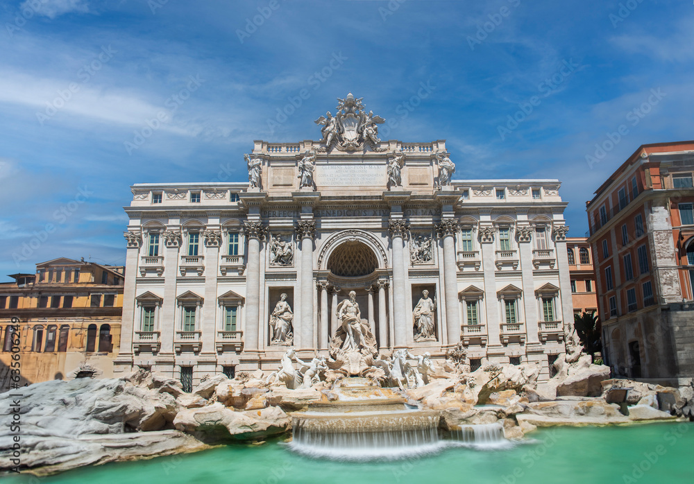 The Trevi Fountain of italy,Fontana di Trevi It is one of the important landmarks of the city of Rome that you cannot miss.