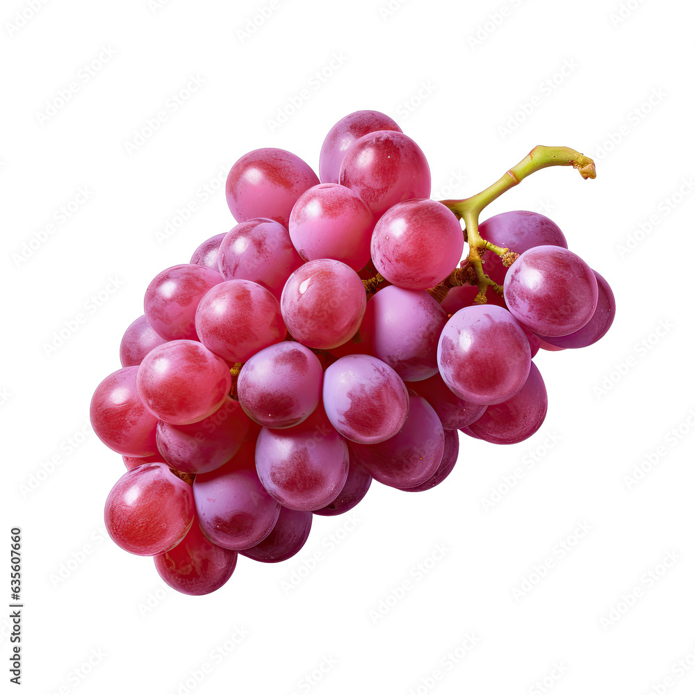 Champagne grapes isolated on transparent background