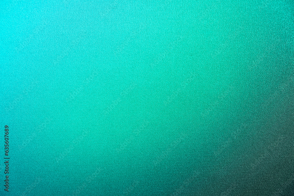 Dark green mint sea teal jade emerald turquoise light blue abstract background. Color gradient blur. Rough grunge grain noise. Brushed matte shimmer. Metallic foil effect. Design. Template. Empty.