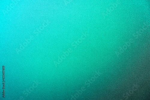 Dark green mint sea teal jade emerald turquoise light blue abstract background. Color gradient blur. Rough grunge grain noise. Brushed matte shimmer. Metallic foil effect. Design. Template. Empty.