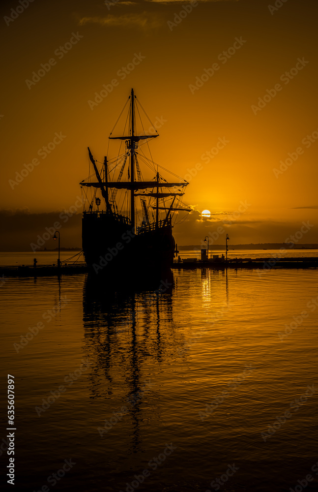 Spanish Galleon at Sunrise