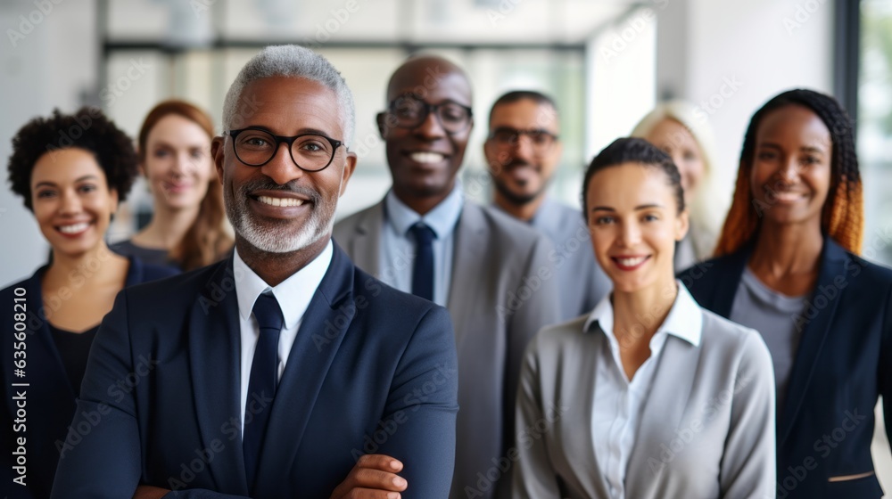 Corporate colleagues in a modern office. Generative AI Corporate colleagues in a modern office. Generative AI