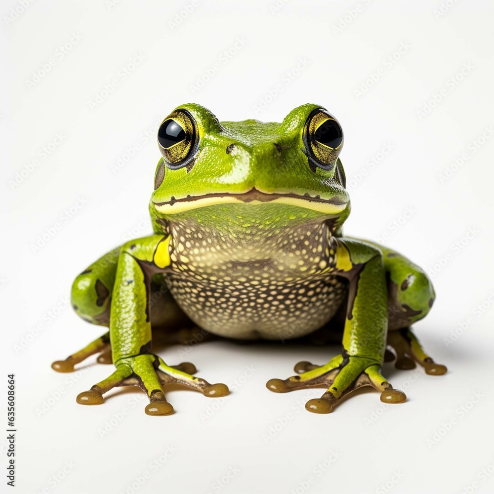 Obraz premium frog on white background