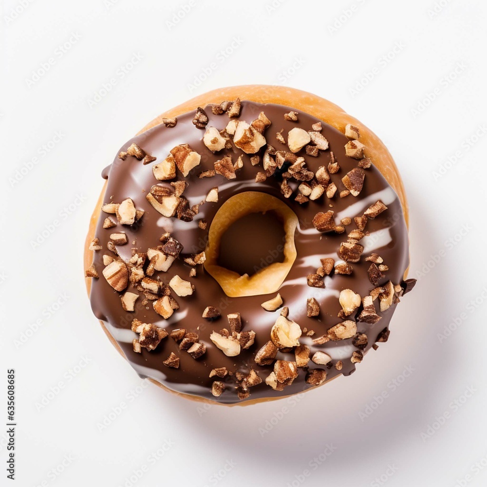 chocolate donut isolated on white chocolate donut isolated on white