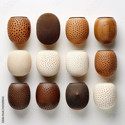 Handcraft organic vases illustration made with Generative AI 