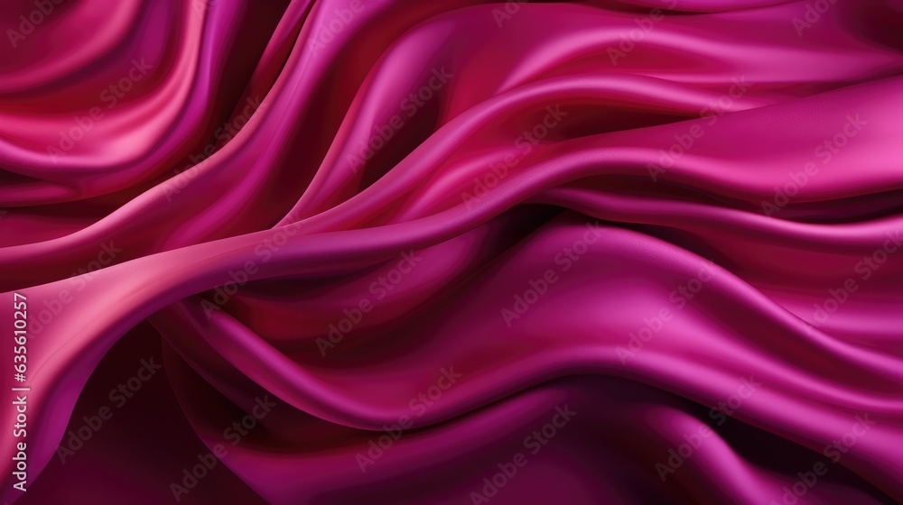 Obraz premium Waves of fuchsia satin fabric