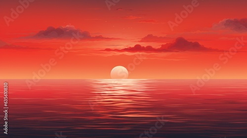 Red horizon line. © Various Backgrounds