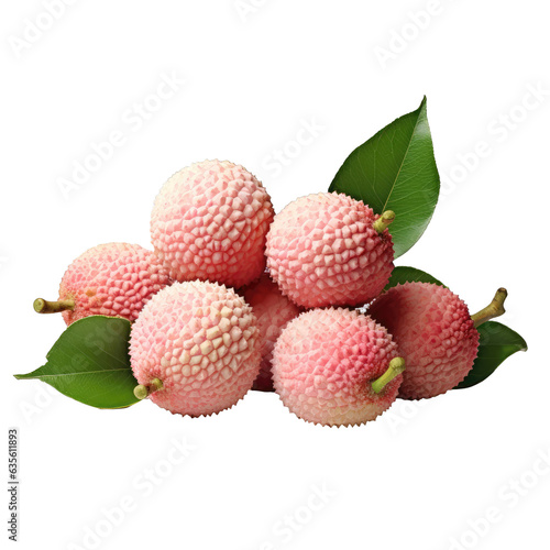 Recently harvested lychees