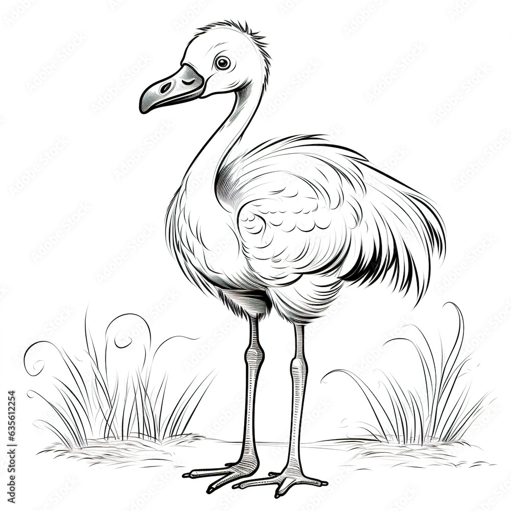 Fototapeta premium illustration of a flamingo